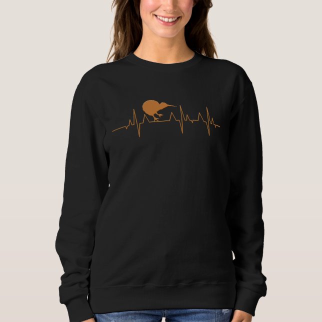 Kiwi Bird Heartbeat Save The Kiwis T Shirt (Framsida)