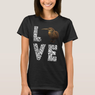 Kiwi Bird Kärlek Leopard New Zealand National Flig T Shirt