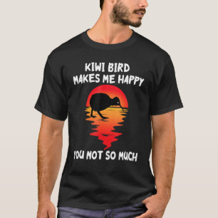 Kiwi Bird Makes Me Lycklig Sunset New Zealand Kiwi T Shirt