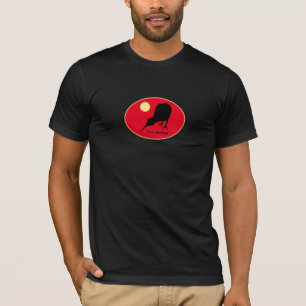 Kiwi Bird & Måne, Nya Zeeland, Bro Mode /Tee T Shirt