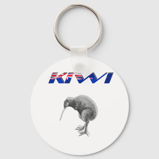 Kiwi Bird New Zealand logotyp gifts Nyckelring (Framsida)