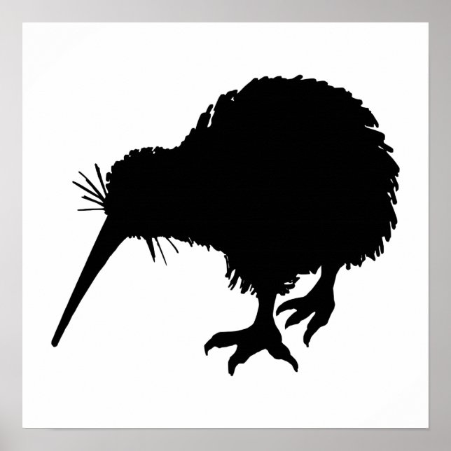 Kiwi Bird Silhouette Poster (Framsidan)