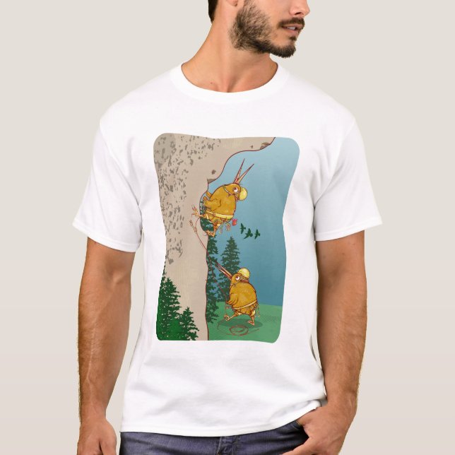 Kiwi Bird sten klättring T Shirt (Framsida)