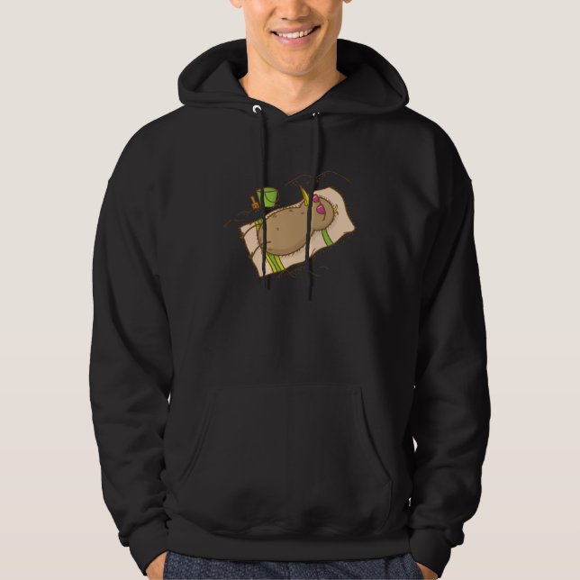 Kiwi Bird taking Vacation Fruit Animal Hoodie (Framsida)