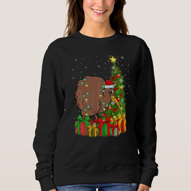 Kiwi Bird  Xmas Holiday Santa Kiwi Bird Christmas  T Shirt (Framsida)