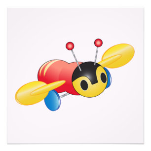 Kiwi Buzzy Bee Fototryck