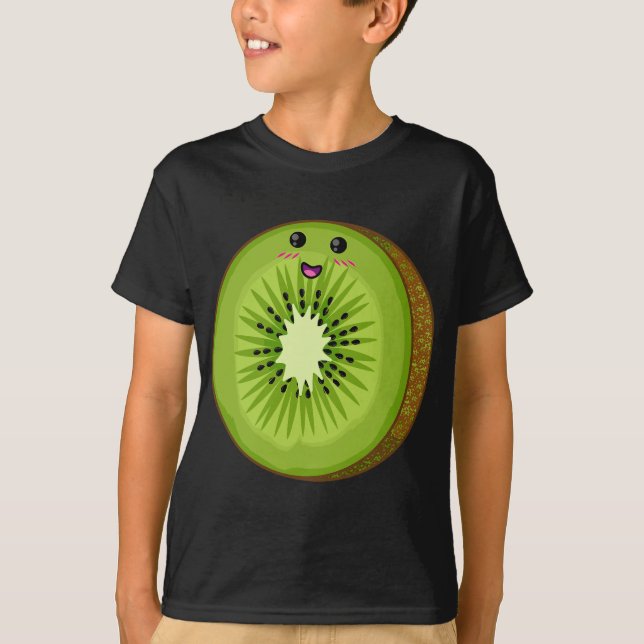 Kiwi Costume Food Fruit Halloween Lazy Easy Cospla T Shirt (Framsida)