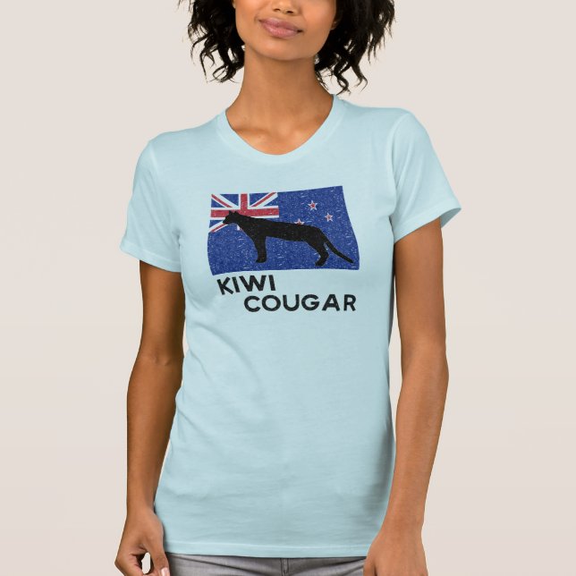 Kiwi Cougar Dam T-Shirt (Framsida)