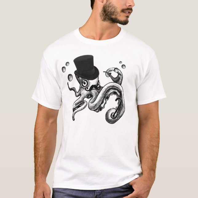 Kiwi den utsmyckade bläckfisken tee shirt (Framsida)