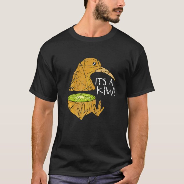 Kiwi fågel frukt t shirt (Framsida)