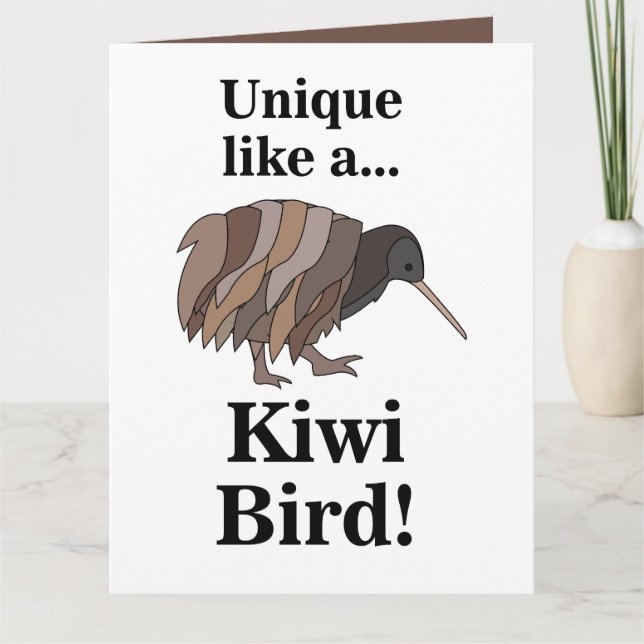 Kiwi fågel kort (Framsida)