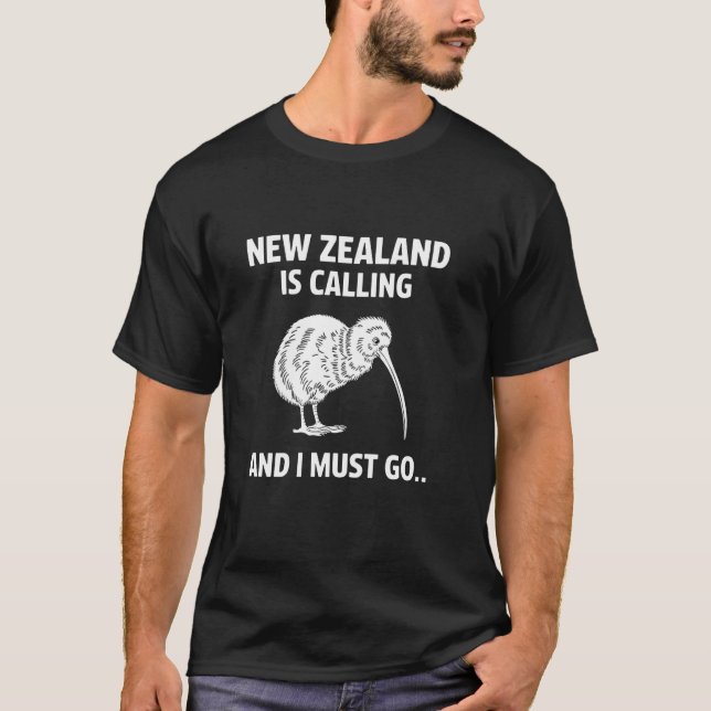 Kiwi fågel Nya Zeeland T Shirt (Framsida)