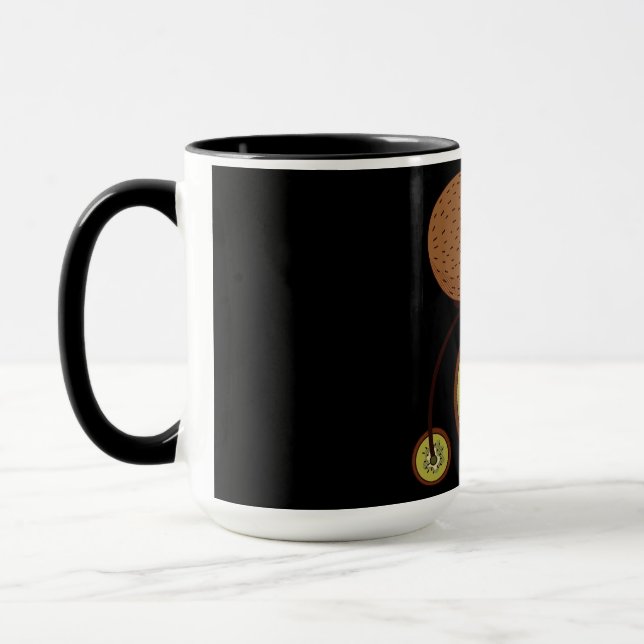 Kiwi fågel ridning cykel mugg (Vänster)