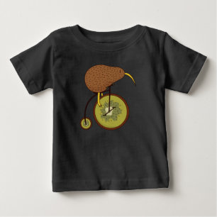 Kiwi fågel ridning cykel t shirt