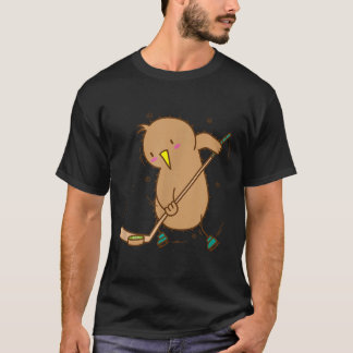 Kiwi fågel spelar landhockey Kiwi fågel och frukt T Shirt