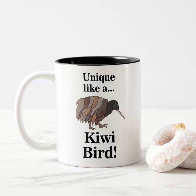 Kiwi fågel Två-Tonad mugg (Med munk)