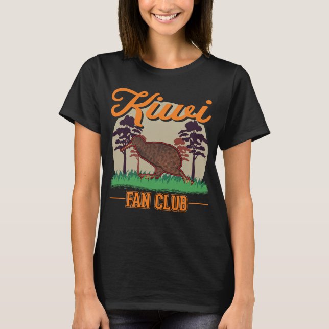 Kiwi Fan Club Kiwi Bird T Shirt (Framsida)