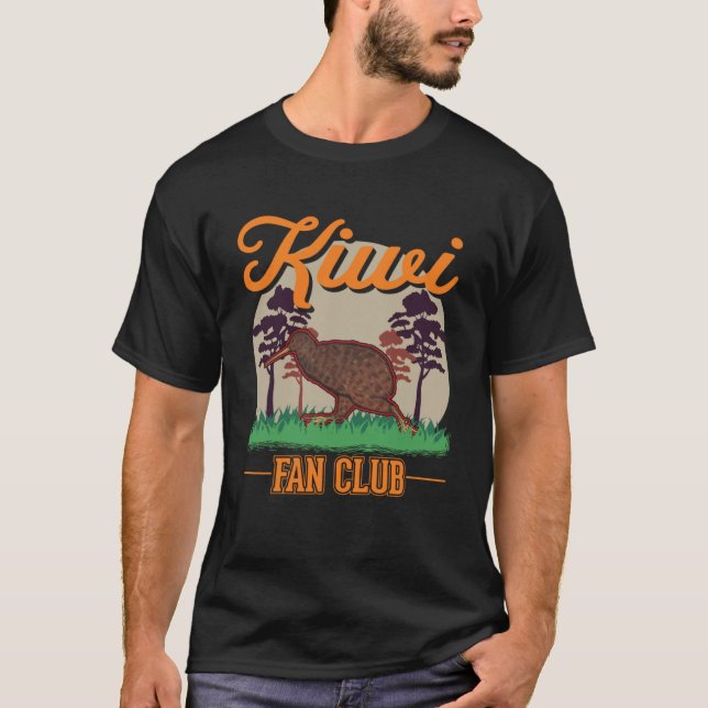 Kiwi Fläkt Klubb Kiwi Bird Pullover Hoodie T Shirt (Framsida)