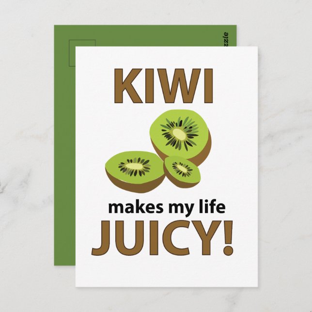 Kiwi Fruit Älskare Vykort (Fram/baksida)