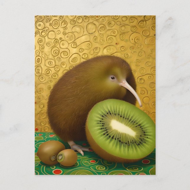 Kiwi Fruit and Bird Vykort (Framsida)