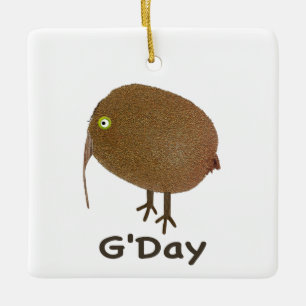 Kiwi Fruit Fågel G'Day Ornament