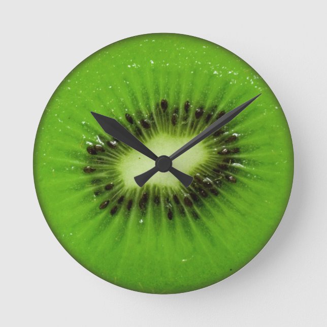 Kiwi Fruit Fresh Slice Rund Klocka (Framsida)