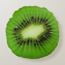 Kiwi Fruit Fresh Slice Rund Kudde