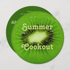 Kiwi Fruit Fresh Slice Sommar Cookout-inbjudan Inbjudningar