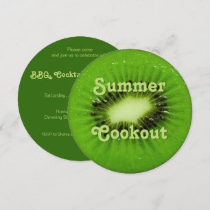Kiwi Fruit Fresh Slice Sommar Cookout-inbjudan Inbjudningar
