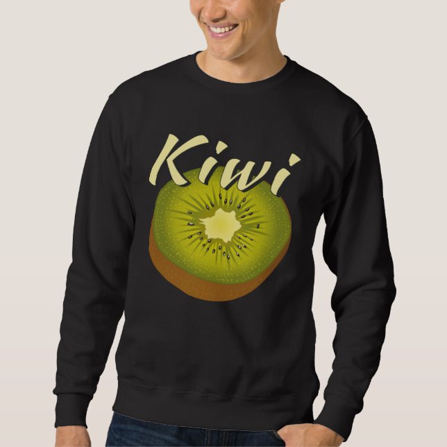 KIWI Fruit Fruit Vitamins Vegan Kiwi Lång Ärmad Tröja (Framsida)