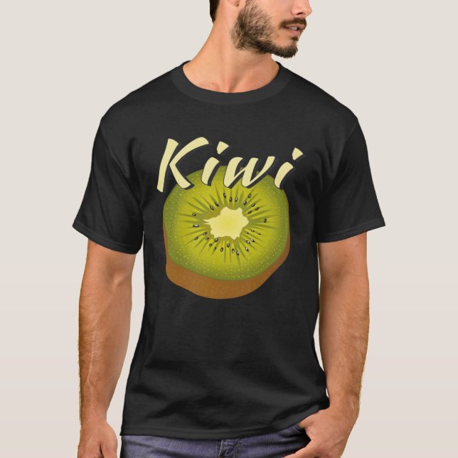 KIWI Fruit Fruit Vitamins Vegan Kiwi T Shirt (Framsida)