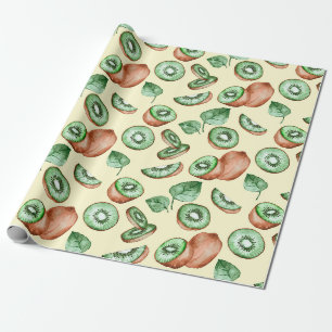 Kiwi Fruit Mönster Wrapping Papprare Presentpapper