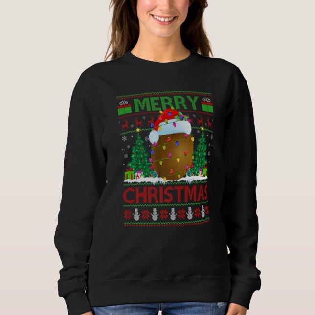 Kiwi Fruit  Xmas Tree Ugly Santa Kiwi Fruit Christ T Shirt (Framsida)