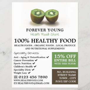 Kiwi Frukt, Health Food Store Reklam Reklamblad