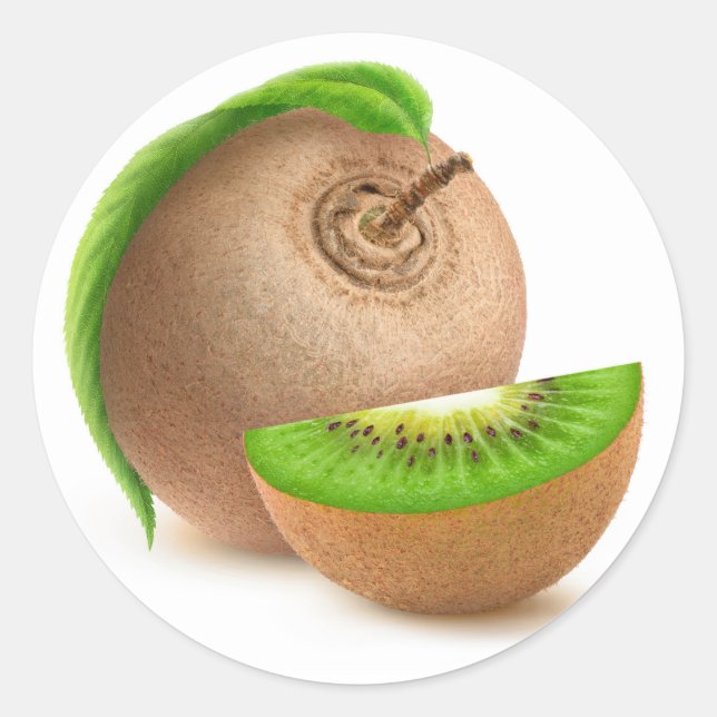 Kiwi-frukt Runt Klistermärke (Framsida)