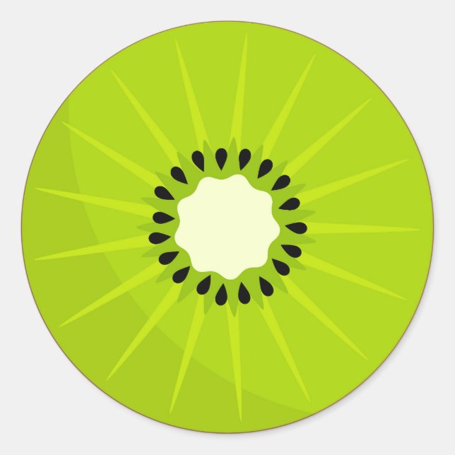 Kiwi frukt Sticker Runt Klistermärke (Framsida)