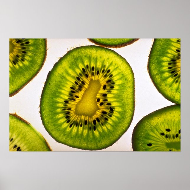 Kiwi-fruktsegment Poster (Framsidan)