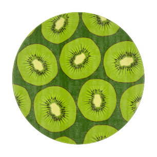 Kiwi-fruktskivor: mörk grönt.