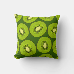 Kiwi-fruktskivor: mörk grönt. kudde