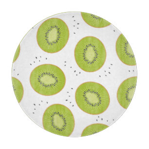 Kiwi-fruktskivor, sömlös illustration.