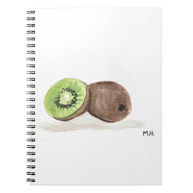 Kiwi-fruktvattenfärg Anteckningsbok (Framsidan)