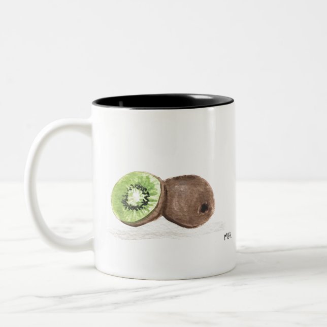 Kiwi-fruktvattenfärg Två-Tonad Mugg (Vänster)