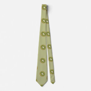 Kiwi grönt mönster slips