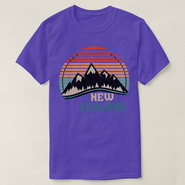 Kiwi Hiking Gift Backpacker Nya Zeeland T Shirt (Design framsida)