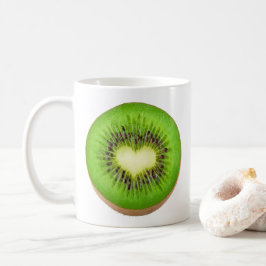Kiwi hjärta kaffemugg