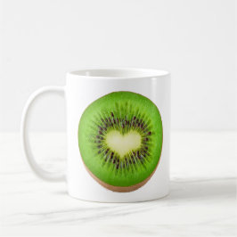 Kiwi hjärta kaffemugg