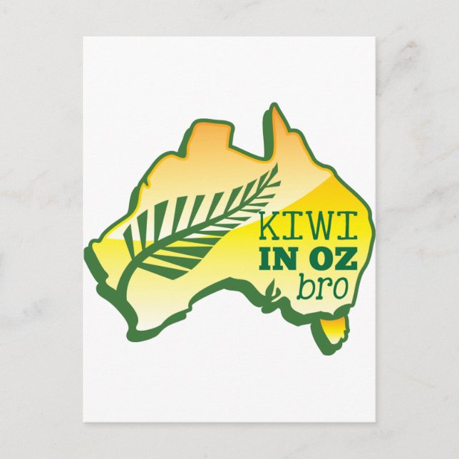KIWI in OZ (Australien) BRO Vykort (Framsida)