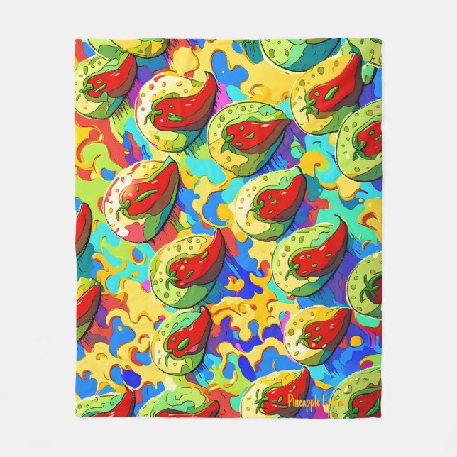 Kiwi Inferno - Ananassaimperiet Fleecefilt (Framsidan)