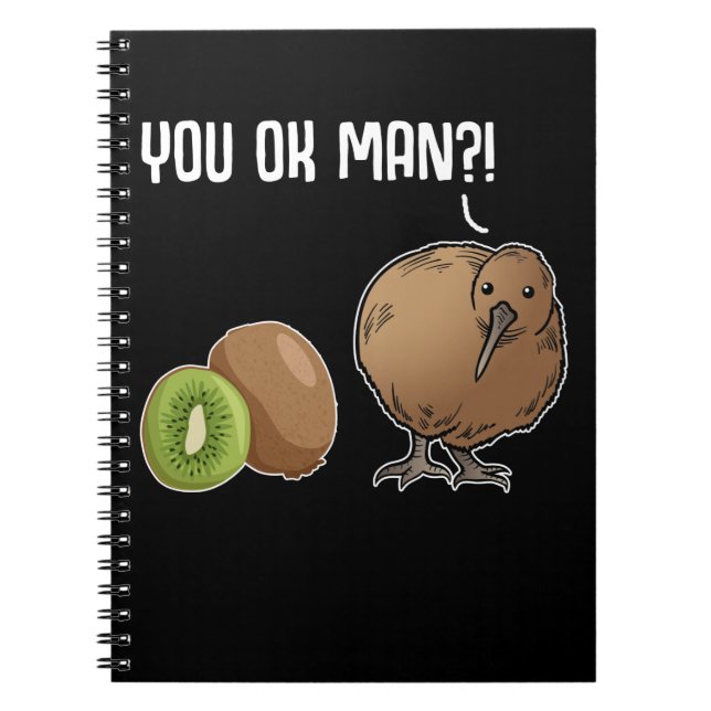 Kiwi Joke Bird Fruit Animal Kiwi Anteckningsbok (Framsidan)