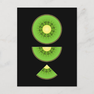 Kiwi Kawaii Söt Frukt Vykort